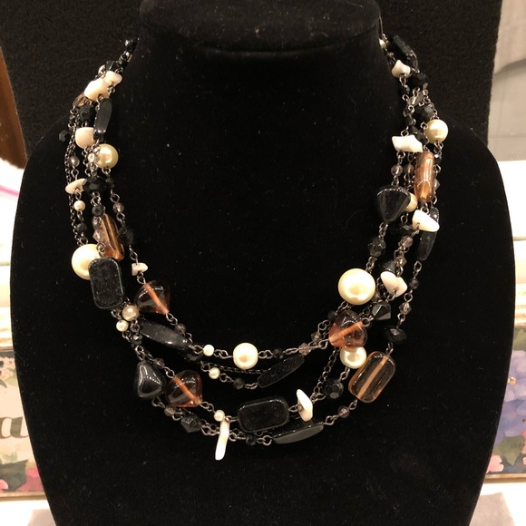 Lia Sophia ‘Vixen’ Multi Strand Beaded Necklace - Picture 1 of 12